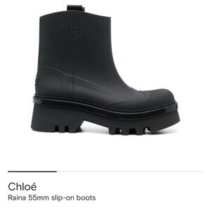 Chloe Black Raina Rain Boots